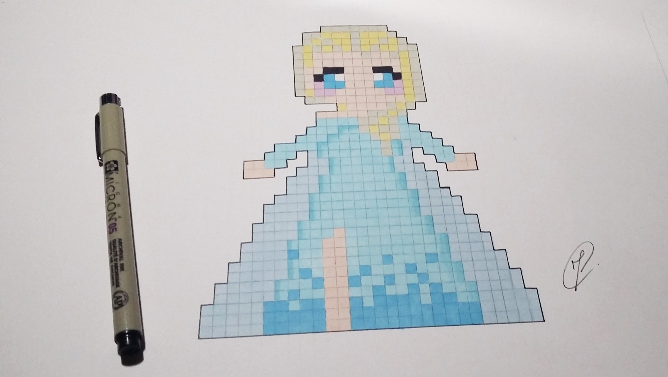 Dessin Pixel Princesse